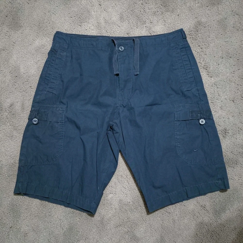 Nike The Athletic Dept Hiking Cargo Shorts Mens Size Large 414564-473 Navy Blue
